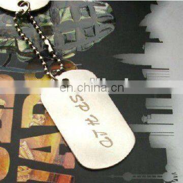 Fashion Military Metal Irony Dog Tag for Pets