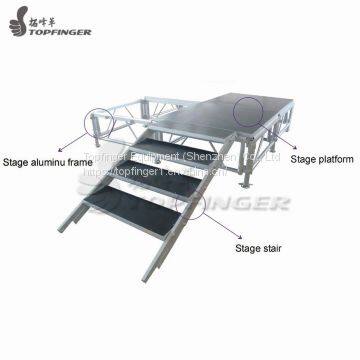 Retractable Curtain Stand Aluminum Stage Stage Blocks to Buy Steel Deck Staging 1mx2m