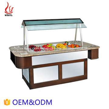 Good price Counter Top Marble Island Type Salad Bar display equipment