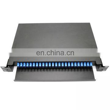 19 Inch 1U 2U Rack Mount Outdoor Metal FTTH Fiber Optic Termination Distribution Box OTB