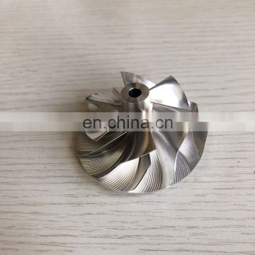 GT15-25 reverse 46.70/59.40mm 6+6 blades turbocharger milling/aluminum 2618/billet compressor wheel