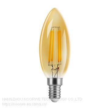 LED Filament Bulbs C35 4W Full Glass E14 Base Made in China photo-2