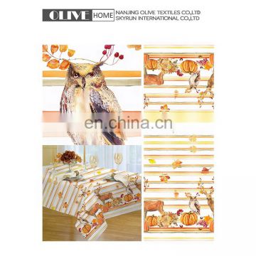 China supplier wholesale hotel banquet Christmas luxury printed table cover cloth rectangle wedding tablecloth for sale