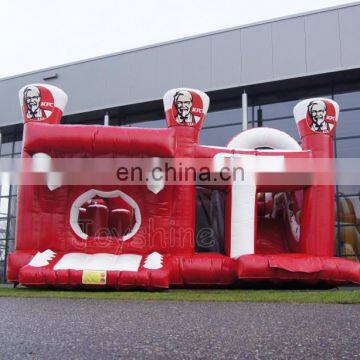 Inflatables KFC Crocodile Bounce House Slide Combo Blow Up Kids Jumping Houses With Slide photo-5