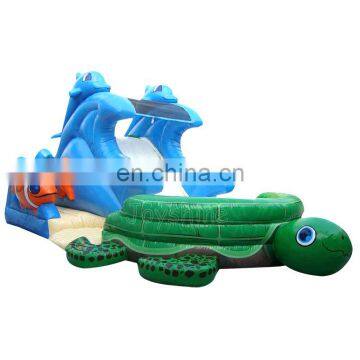 Large Inflatable Pool Water Slides Kids Play Center Turtle Beach Slide Left Slide