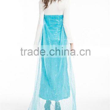 Adult Womens Princess Elsa Costume Cosplay Party Gown Fancy Dress Outfit photo-6