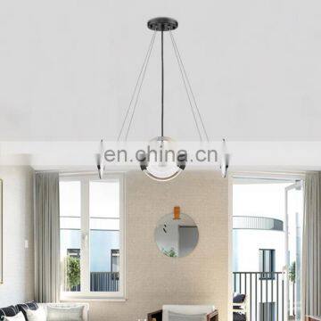 4-х лучевой современный LED кольцевой подвесной светильник, антикварный круглый подвесной светильник photo-2