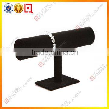 black countertop T shape acrylic bracelet display stand