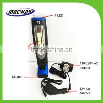 3W COB+7LED rechargeable led flexiable magnetic work light