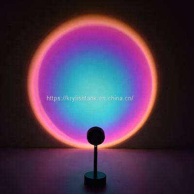 Sunset Projection Night Lights Live Broadcast Background Projector Atmosphere Rainbow Lamp Decoration For Bedroom