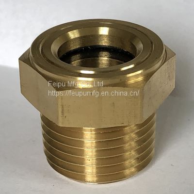 NPT MALE THREAD BRASS OIL SIGHT GLASS