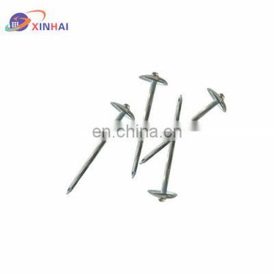 Silver Nails with Flat Smooth Shank and Flat Head Roofing Nails with Checkered Iron