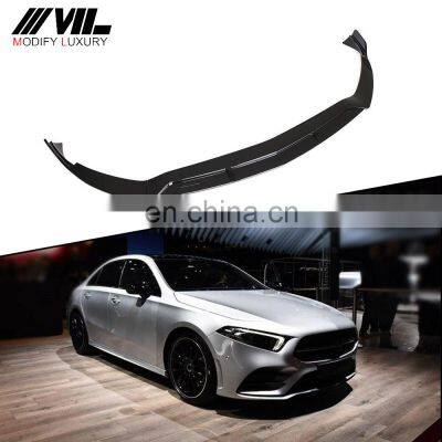 3PCS Carbon Fiber Front Bumper Lip for Mercedes W177 A Class A200 A220 Sport 2019up