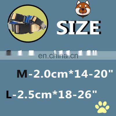 Blue and Yellow Dog Collar Simple Design Outdoor Walking Dog Collar Factor Price photo-2