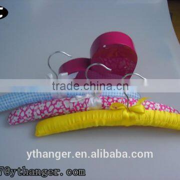 PH-YT-052 Satin Padded Hanger for Kids Wooden Hanger Flocked Satin Padded photo-2