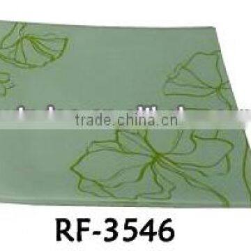 Wholesale China Made Alibaba Express Glass Plate with Flower Design for Disposable Glass Dedcorative Plate