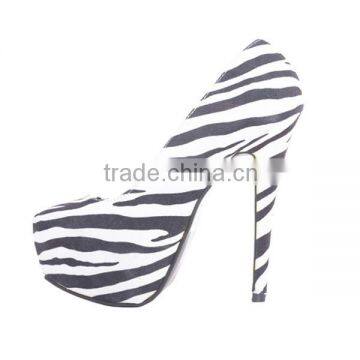 Zebra-stripe Stylish Lady Shoes Lady High Heel Dress Shoes photo-4