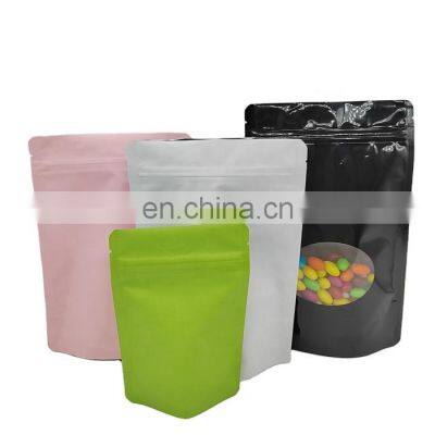 Customized colorful printing mylar stand up pouch with zipper chia seed plastic bag packaging