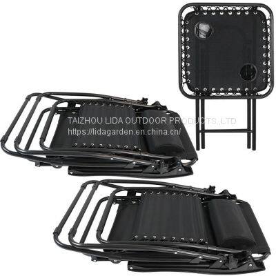 Gravity Chair Outdoor Luxury Folding Zero Gravity Camping Chair With Cup Holder photo-3