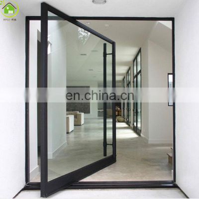 Resident heavy duty front entry pivot aluminum door