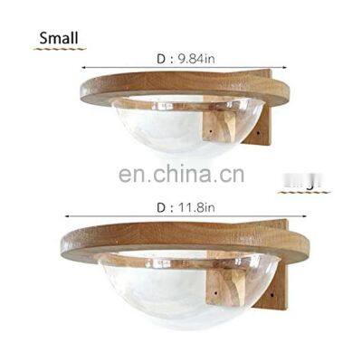 Wall-Mounted Wooden Acrylic Pet Bed Cat Space Capsule Bed photo-4