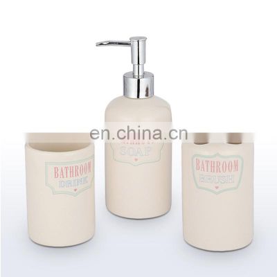 2022 Modern unique 3 piece black beauty hotel bathroom accessories set