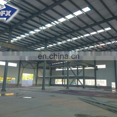 Qingdao prefabricated certificated metal frame steel structure double span tire workshop storage building