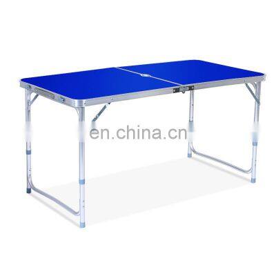 Portable adjustable aluminium dining picnic foldable table outdoor bbq camping folding table with umbrella hole