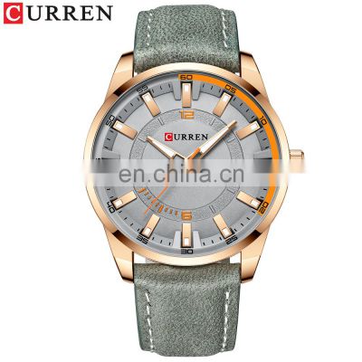 CURREN 8390 Men Quartz Watches Fashion Clock Casual Wristwatches Leather Watch