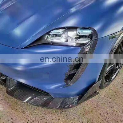 Runde Car Modification Carbon Fiber Front Lip Rear Lip Side Skirt Spoiler For Porsche Taycan Turbo Modify Mansory Style Body Kit photo-3