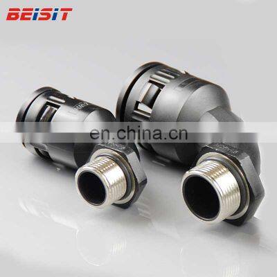 CE ROHS Reach Certificate High Quality Metric Elbow PVC Flexible Conduit Fittings With Metal External Thread photo-3