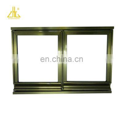 ZHONGLIAN Champagne Brushed Libya Kitchen Cabinet Aluminium Profile photo-3