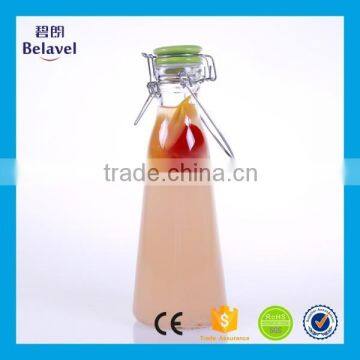 500ml Airtight Glass Milk Bottle Empty Clear Glass Beverage Bottle With Swing Top photo-3