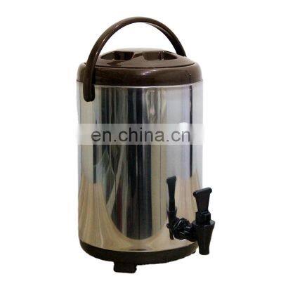 Double-layer foaming commercial stainless steel insulated milk tea bucket 6-12 liters