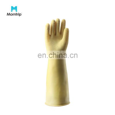 Wholesale High Quality Household Acid Alkali Oil Protection Latex Rubber Heavy Duty Safety Chemical Resistant Gloves