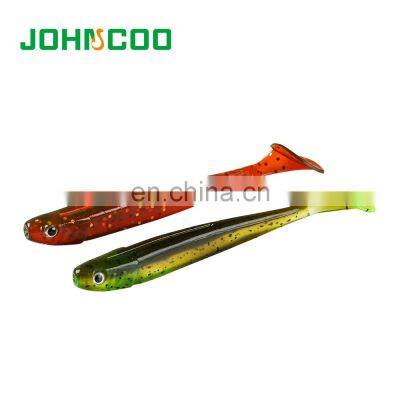 JOHNCOO New Fishing Lure Soft Bait Shad Worm 75mm 2.1g PVC Plastic Soft Artificial Soft Lure 8pcs photo-2