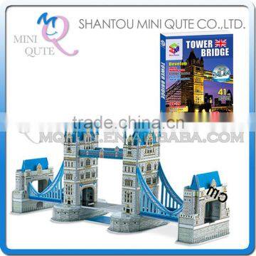 Mini Qute Tower Bridge building block world architecture 3d paper diy model cardboard jigsaw puzzle educational toy NO.G268-9