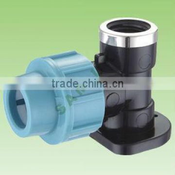 popular ISO9001 blue PP elbow wall plated