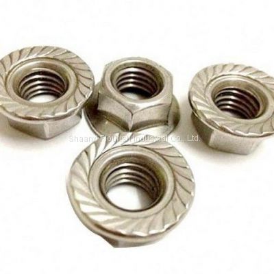 Grade 6 Hexagon Lock Nut With Flange And Fine Pitch Thread DIN ISO Standard