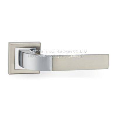 Internal External aluminum Door Handle for European Wooden Door Mortise Lock Hardware