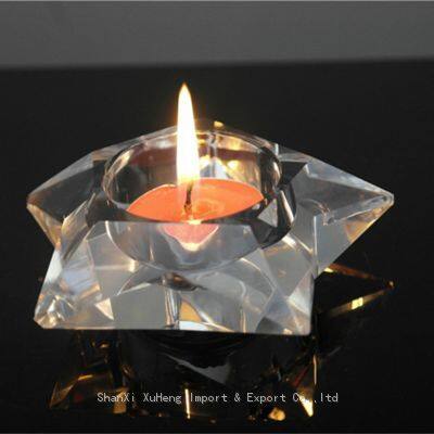 Wholesale Clear K9 Wedding Decoration Crystal Candelabra Etched Round Votive Glass Candle Holder For Home Decoration