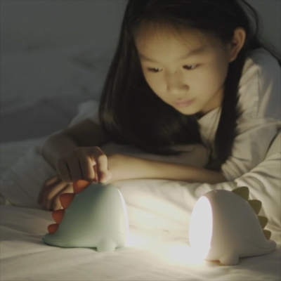 3 Brightness Levels 2 Portable Color Changing Cute Lamp Silicone Baby Rechargeable Dinosaur Led Night Light Kids/Children/Girls photo-6