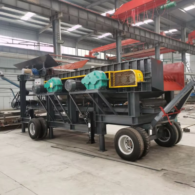 Soil Stone separator, roller screener, crawler mobile roller screen for mud rock separation