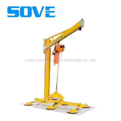 SOVE 300kg 400kg 500kg Secure Strong-attraction Sheet Metal Glass Wood Vacuum Lifter Panel Vacuum Suction Cup Lifter