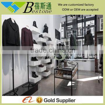 high grade man metal glass showcase furniture for clothing store