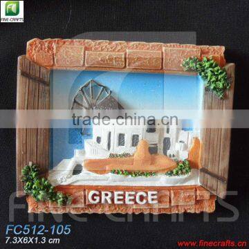 Resin Greece scenery tourist souvenir fridge magnets