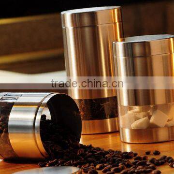 Stainless Steel Sugar Coffee Tea canister Kitchen Canister