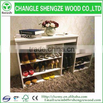China Simple Design Wooden Shoe Cabinet photo-2