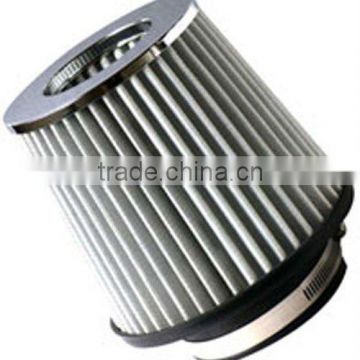 CHROME 4'' JDM RACING STYLE TURBO HIGH FLOW COLD AIR INTAKE SHORT RAM FILTER