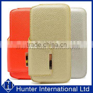 Bling Lychee Pattern Pull Up Pouch For iPhone6S